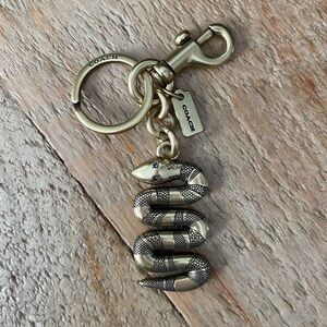 Coach Gold Snake Keychain Charm